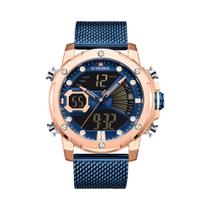 Relógio Masculino Naviforce - Esportivo Militar de Luxo com Display Duplo e Pulseira de Aço