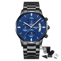 Relógio Masculino Nibosi 2309 Analógico Prata/Preto Relógio Masculino Nibosi 2309 Analógico Prata/Preto