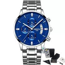 Relógio Masculino Nibosi 2309 Analógico Prata/Preto Relógio Masculino Nibosi 2309 Analógico Prata/Preto