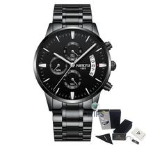 Relógio Masculino Nibosi 2309 Analógico Prata/Preto Relógio Masculino Nibosi 2309 Analógico Prata/Preto