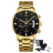 Relógio Masculino Nibosi 2309 Analógico Preto/ul Relógio Masculino Nibosi 2309 Analógico Preto/ul