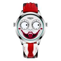 Relógio Masculino NIBOSI Clown - Analógico de Quartzo com Pulseira de Couro