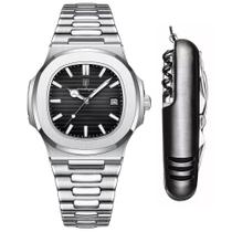 Relógio Masculino Old Money Aço Inox Poedagar + Acessório Relógio Masculino Old Money Aço Inox Poedagar + Acessório