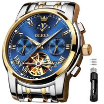 Relógio Masculino OLEVS - Cronógrafo Mecânico Automático com Fases Lunares
