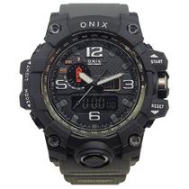 Relógio Masculino Onix Anadigi Ox117 Cinza E Preto