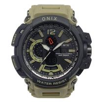 Relógio Masculino Onix Anadigi Ox124 Bege E Preto Relógio Masculino Onix Anadigi Ox124 Bege E Preto