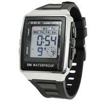 Relógio Masculino Onix Digital IT-1805 Prata e Preto Relógio Masculino Onix Digital IT-1805 Prata e Preto