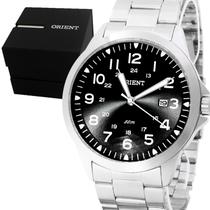 Relogio Masculino Orient Analogico Aço Inoxidavel Prata Calendario Social Original Resistente a Agua 1 Ano de Garantia RO1380P2SXX