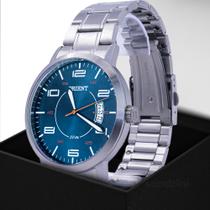Relogio Masculino Orient Analogico Aço Inoxidavel Prata Casual Original Resistente a Agua 1 Ano de Garantia RO1381P2SX