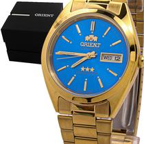 Relógio Masculino Orient Automático Dourado Original Prova D'água Garantia 1 ano 469WC2F D1KX