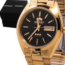 Relógio Masculino Orient Automático Dourado Social Original Prova D'água Garantia 1 ano RO469WC2FP1KX