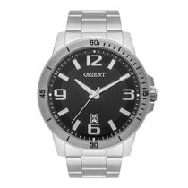 Relógio Masculino Orient Clássico Prata Fundo Preto com Data