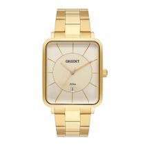 Relógio Masculino Orient Ggss1020 Dourado Quadrado Com Data