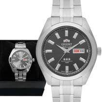 Relógio Masculino Orient Prata Automático Prova Dágua Luxo 3 Estrelas 469SS075F G1SX