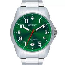 Relógio Masculino Orient Prata Fundo Verde Analógico MBSS1154A E2SX