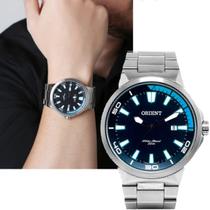 Relógio Masculino Orient Prateado Grande MBSS1196A PASX Relógio Masculino Orient Prateado Grande MBSS1196A PASX