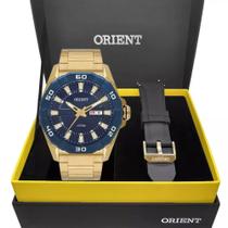 Relógio Masculino Orient + Pulseira Borracha Mgss1278 D1kx