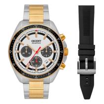 Relógio Masculino Orient Solartech Cronógrafo Pulseira Extra Exclusivo MTSSC053 S1SK