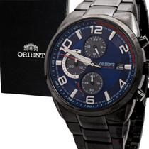 Relógio Masculino Orient Solartech Grafite Cronógrafo Original Prova D'água Garantia 1 ano MYSSC014 D2GX