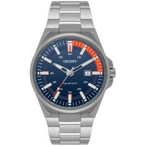 Relógio Masculino Orient Solartech Prata Fundo Azul MBSS1520 D1SX 42mm Relógio Masculino Orient Solartech Prata Fundo Azul MBSS1520 D1SX 42mm