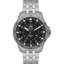 Relógio Masculino Orient Sport Air GMT Automático 3 Stars Original NH3SS018P2SX Pulseira Metal Prata