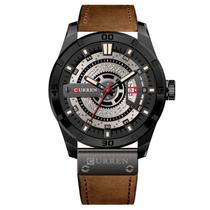 Relógio Masculino Original Curren Pulseira Couro Cronógrafo Relógio Masculino Original Curren Pulseira Couro Cronógrafo