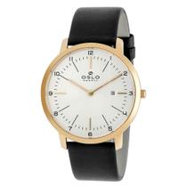 Relógio Masculino Oslo Slim Pulseira Couro Vidro Safira OMGSCS9U0002 Relógio Masculino Oslo Slim Pulseira Couro Vidro Safira OMGSCS9U0002