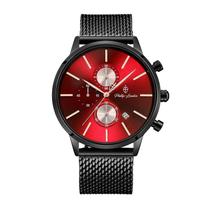 Relógio Masculino Phillip London Lancelot Ruby Black 44mm