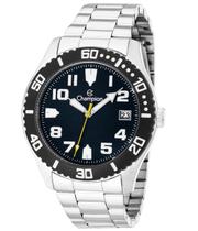 Relógio Masculino Prata mostrador Azul Champion CA31364F