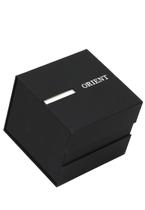 Relogio Masculino Prata Orient Fundo azul detalhes Amarelo Relogio Masculino Prata Orient Fundo azul detalhes Amarelo