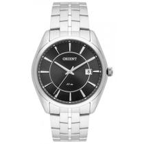 Relogio Masculino Prata Orient Fundo Preto MBSS1341 G1SX