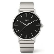 Relógio Masculino Prata Piano Bossa Nova Fundo Preto 40mm