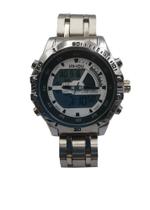 Relógio Masculino Prateado com Digital esportivo Prova D'água Relógio Masculino Prateado com Digital esportivo Prova D'água