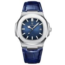 Relógio Masculino Prateado Old Money Poedagar Pulseira Ajustável Relógio Masculino Prateado Old Money Poedagar Pulseira Ajustável