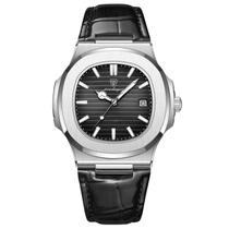 Relógio Masculino Prateado Poedagar Old Money Pulseira Ajustável Relógio Masculino Prateado Poedagar Old Money Pulseira Ajustável