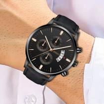 Relógio Masculino Preto Black Motion Geneva Quartz