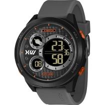 Relógio Masculino Preto Cinza Digital X-Watch Silicone + NF