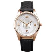 Relógio Masculino Preto Fundo Creme Números Romanos Presente para namorado com caixa Importado Luxo