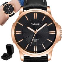 Relógio Masculino Preto Yazole 332 Bronze