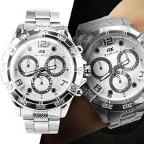 Relógio Masculino prova agua aço prata analogico moda - Orizom