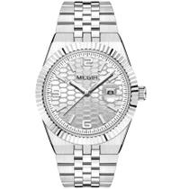 relógio masculino pulseira de aço inoxidável quartzo à prova dagua casual