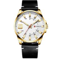 Relógio Masculino Pulseira de Couro Quartzo Curren 8371 Relógio Masculino Pulseira de Couro Quartzo Curren 8371