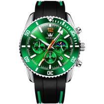 Relógio Masculino Pulseira de Silicone Multifuncional Luminoso de Quartzo