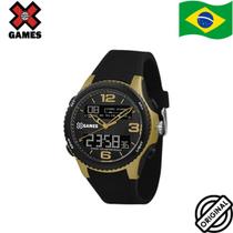 Relogio masculino pulseira silicone xmppa301 p2px x-games