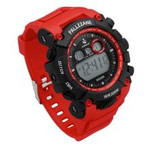Relógio Masculino Resistente Impacto Vermelho Luxo Moderno