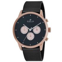 Relógio Masculino Rose Cronógrafo Oslo Slim Pulseira Preto Relógio Masculino Rose Cronógrafo Oslo Slim Pulseira Preto