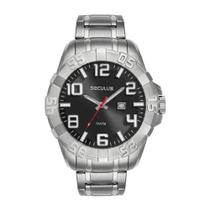 Relógio Masculino Seculus 44267g0svna1 Prata Aço Grande Relógio Masculino Seculus 44267g0svna1 Prata Aço Grande