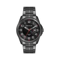 Relógio Masculino Seculus Aço Calendário Preto Casual Relógio Masculino Seculus Aço Calendário Preto Casual