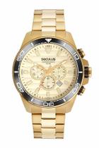 Relógio masculino seculus cronógrafo 44076gpsvda4 dourado