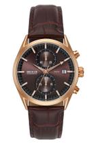 Relógio masculino seculus cronógrafo 77307gpsvrc3 pulseira de couro